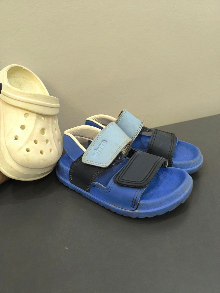 Mavi Erkek Çocuk Cırt Cırtlı Terlik - Görsel 2