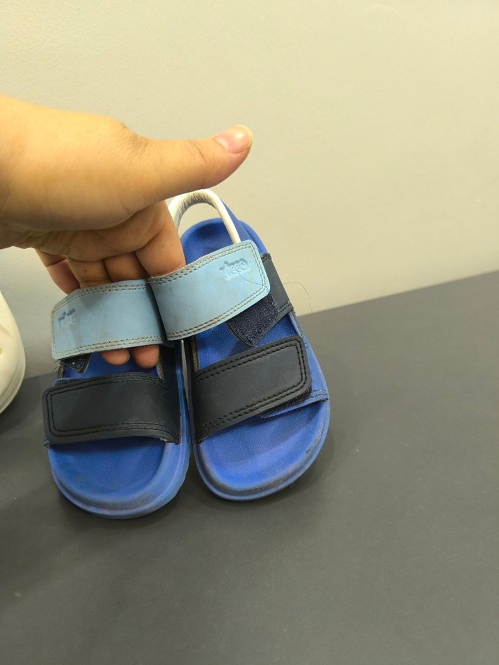 Mavi Erkek Çocuk Cırt Cırtlı Terlik - Görsel 4