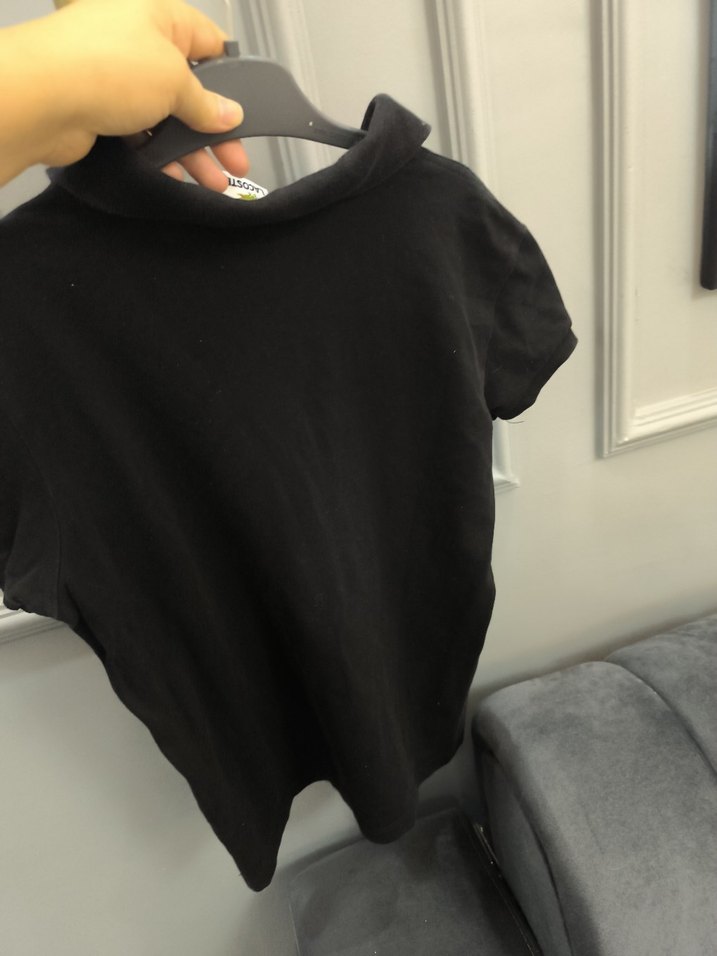 Düğmeli Siyah Erkek Polo Tişört - Görsel 2