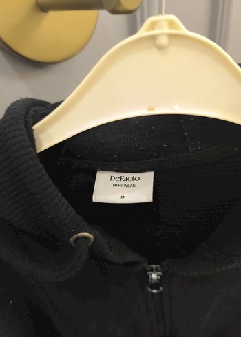 Siyah Kapüşonlu Örgü erkek Ceket - Görsel 5