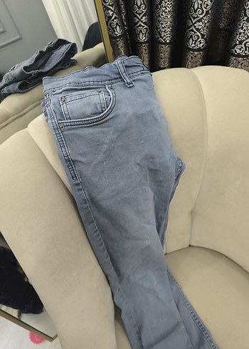 Gri Erkek Denim Pantolon Regular Fit - Görsel 4