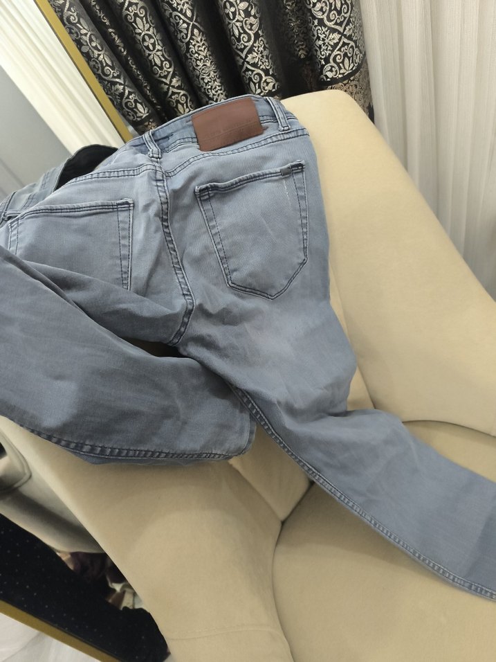 Gri Erkek Denim Pantolon Regular Fit - Görsel 5