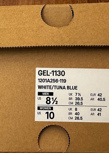 ASİCS GEL-1130 ERKEK SPOR AYAKKABI 42 no (BEYAZ & TUNA MAVİ) - Görsel 6