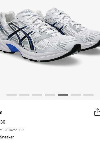 ASİCS GEL-1130 ERKEK SPOR AYAKKABI 42 no (BEYAZ & TUNA MAVİ) - Görsel 8