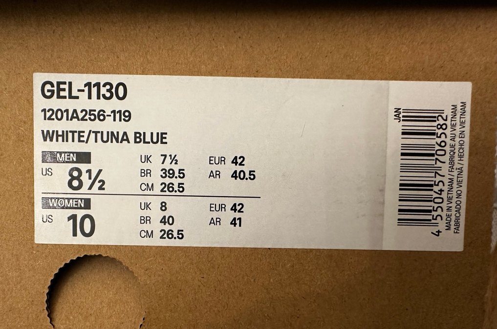 ASİCS GEL-1130 ERKEK SPOR AYAKKABI 42 no (BEYAZ & TUNA MAVİ) - Görsel 5