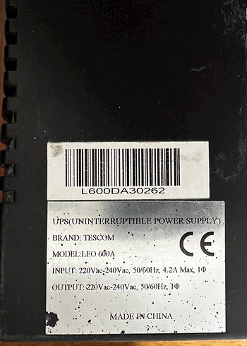 TESCOM LEO 600A UPS - Görsel 4