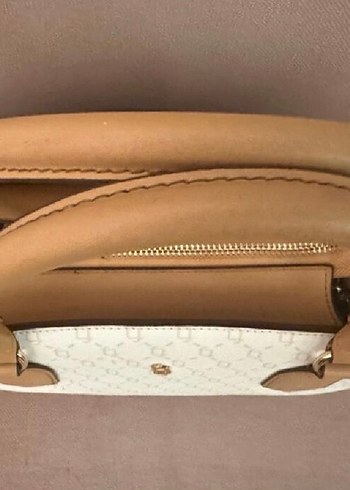 FABRİKA Bej Deri Modern Klasik Kadın ÇANTA - Görsel 2