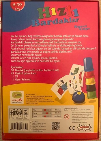 Hızlı Bardaklar - Çok Renkli Eğitici Oyuncak - Görsel 2