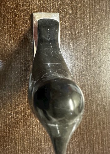 Siyah Mermer Kuş Figürü - Görsel 2