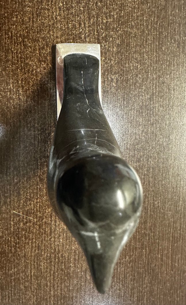 Siyah Mermer Kuş Figürü - Görsel 2