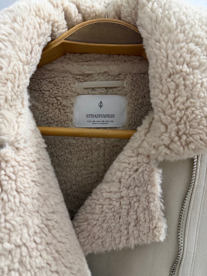 Vizon Renkli Süet Kürklü Kadın Ceket - Görsel 4