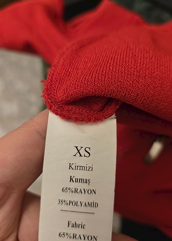 Kırmızı Triko Mini Kadın Elbise - Görsel 4