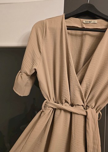 Bej Mini Kadın Elbise - Görsel 3