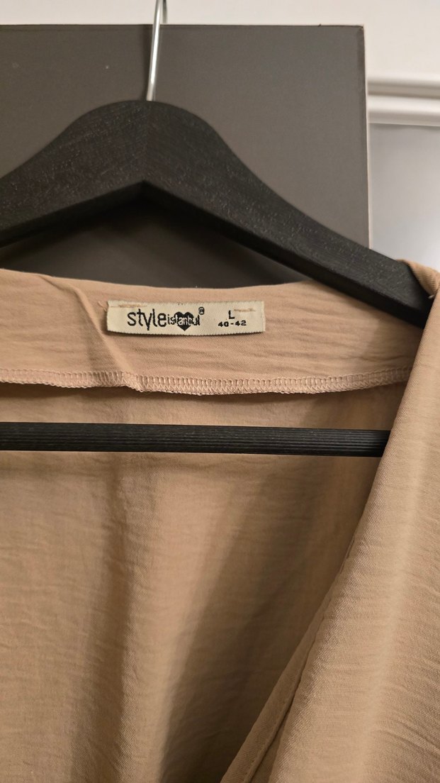 Bej Mini Kadın Elbise - Görsel 5