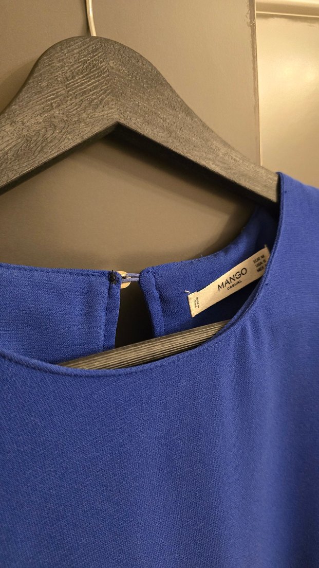 Uzun Kollu Mavi Salaş Tunik - Görsel 3