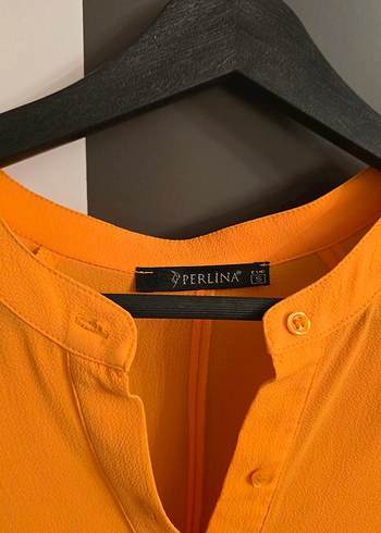 Turuncu Düğmeli Kadın Tunik Elbise - Görsel 2