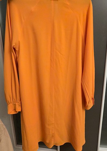 Turuncu Düğmeli Kadın Tunik Elbise - Görsel 4