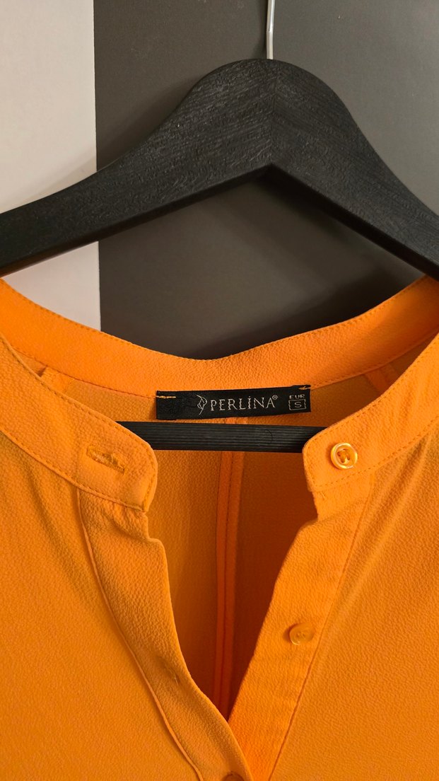 Turuncu Düğmeli Kadın Tunik Elbise - Görsel 2