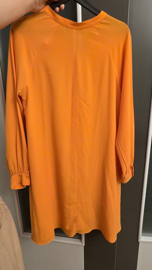 Turuncu Düğmeli Kadın Tunik Elbise - Görsel 4