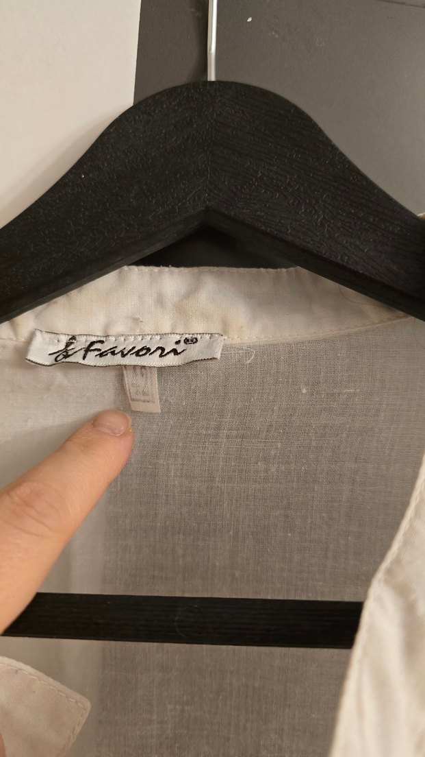 Nakışlı Beyaz KadınGömlek - Görsel 3