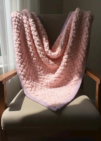 Lacivert Örgü Çocuk Battaniyesi - Görsel 3