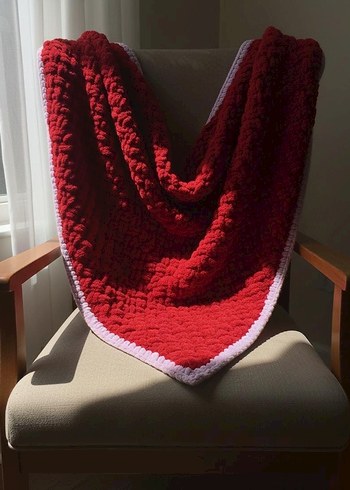 Lacivert Örgü Çocuk Battaniyesi - Görsel 4