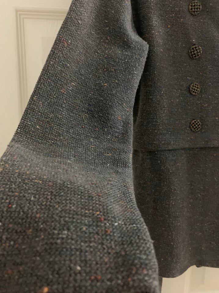 Düğmeli Gri Midi Hırka - Görsel 4