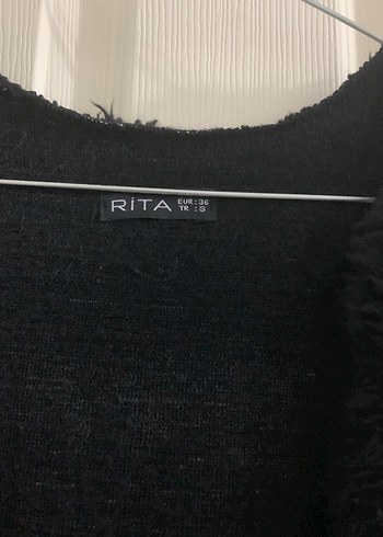 Siyah Kürklü Midi Kadın Yelek - Görsel 3