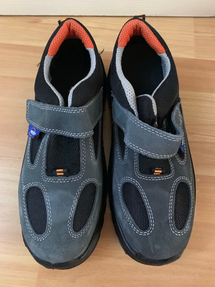 Gri Erkek Çelik Burunlu İş Ayakkabı Cırt Cırtlı - Görsel 2