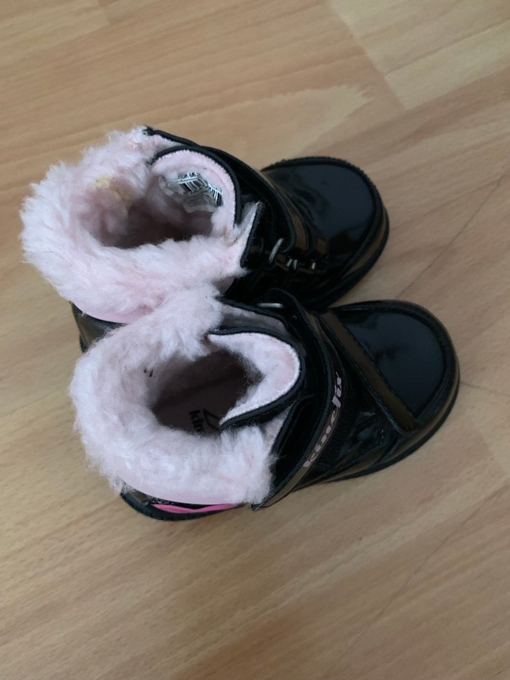 Kız Çocuk Siyah Rugan Botlar Velcro - Görsel 4