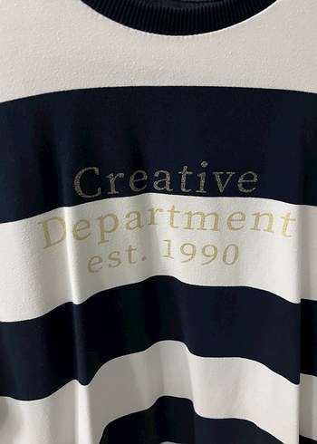 Çizgili Uzun Kollu Pamuklu Tişört - Görsel 2