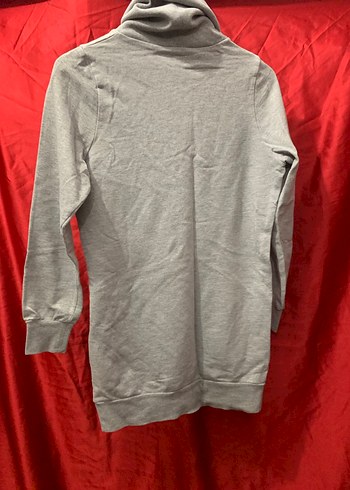 Gri Yüksek Yakalı Kadın Sweatshirt - Görsel 2