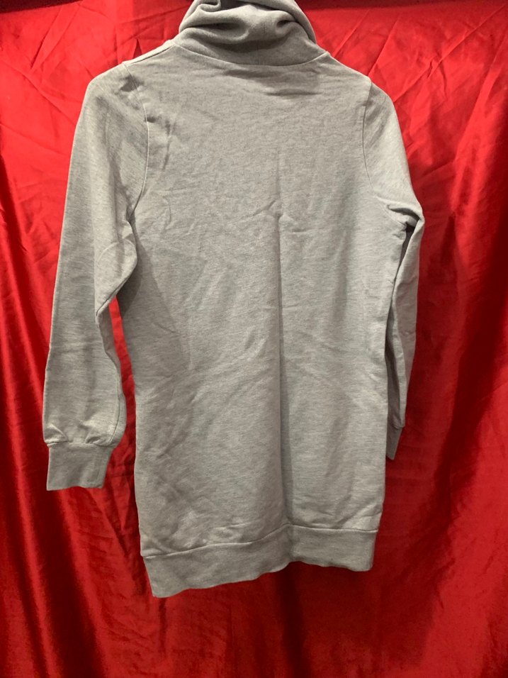 Gri Yüksek Yakalı Kadın Sweatshirt - Görsel 2