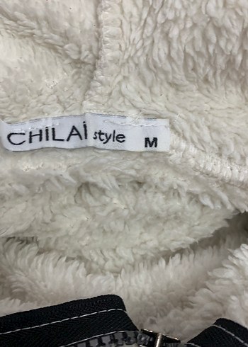 Kadın Gri Peluş Yarım Fermuarlı Sweatshirt - Görsel 3