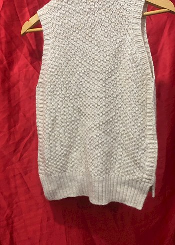 Bohem Tarzı Boğazlı Triko Kolsuz Kazak - Görsel 2