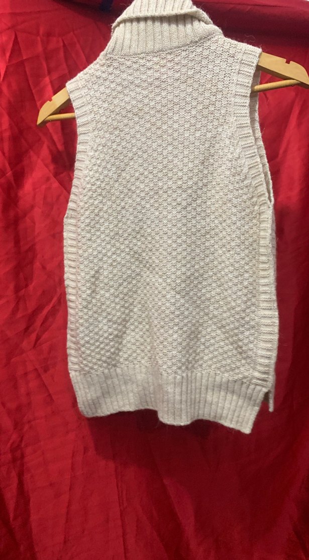 Bohem Tarzı Boğazlı Triko Kolsuz Kazak - Görsel 2