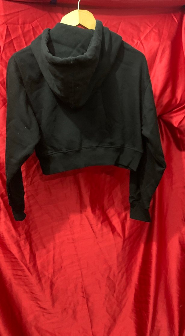 Siyah Yüksek Yakalı Kadın Sweatshirt - Görsel 2