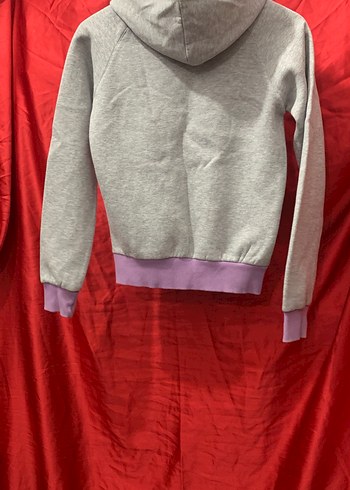 Gri Kapüşonlu Spor Sweatshirt - Görsel 2