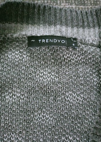 Gri kadın Örgü Hırka - Görsel 2