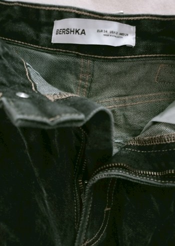 Siyah Bol Kesim Kadın Denim Pantolon - Görsel 2