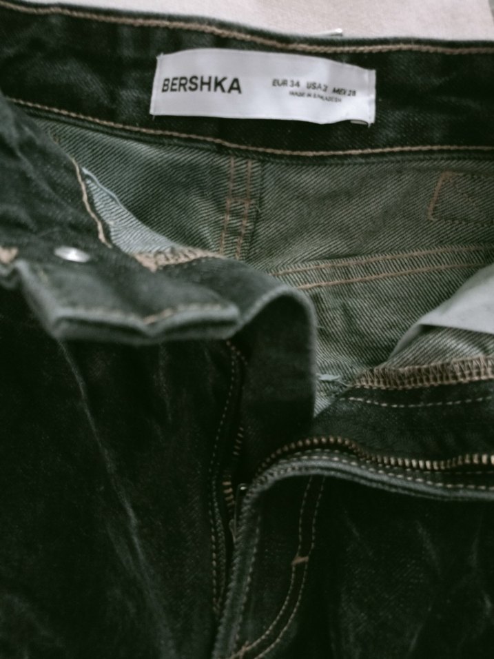 Siyah Bol Kesim Kadın Denim Pantolon - Görsel 2