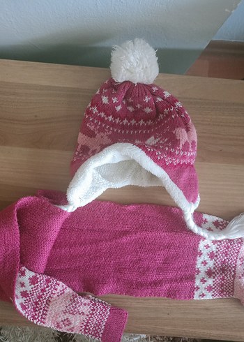 Renkli Nakışlı Bohem Çocuk Bere Seti - Görsel 2