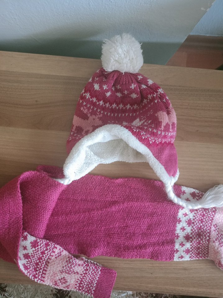 Renkli Nakışlı Bohem Çocuk Bere Seti - Görsel 2