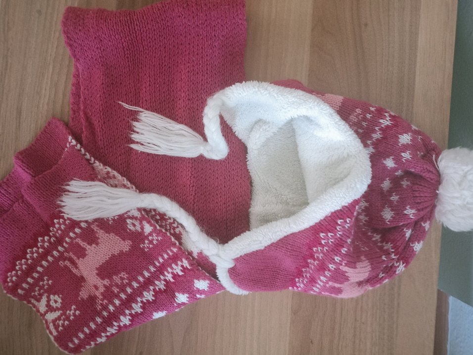 Renkli Nakışlı Bohem Çocuk Bere Seti - Görsel 3