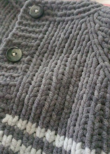 Gri Çocuk Triko Hırka - Görsel 3