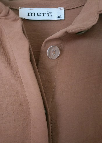 Bej Kadın Uzun Keten Elbise - Görsel 2