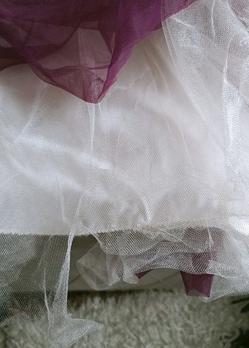 Straplez Vintage Gelinlik Beyaz ve Gri - Görsel 6