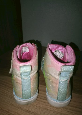 Kız Çocuk Renkli Bağcıklı ve Cırt Cırtlı Spor Ayakkabı - Görsel 3