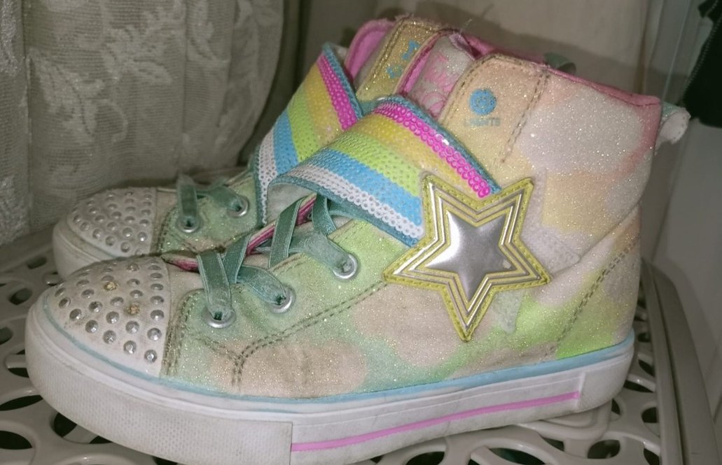 Kız Çocuk Renkli Bağcıklı ve Cırt Cırtlı Spor Ayakkabı - Görsel 2