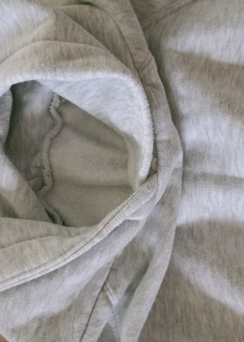 Gri Kapüşonlu Kadın Sweatshirt - Görsel 2